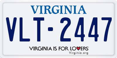 VA license plate VLT2447