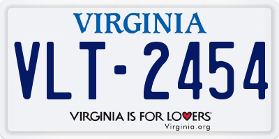 VA license plate VLT2454