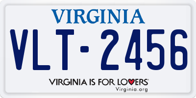 VA license plate VLT2456