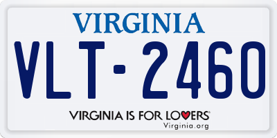 VA license plate VLT2460