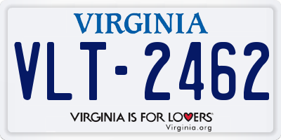 VA license plate VLT2462