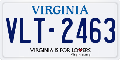VA license plate VLT2463