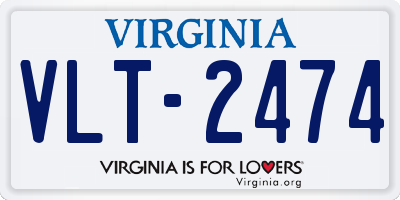 VA license plate VLT2474