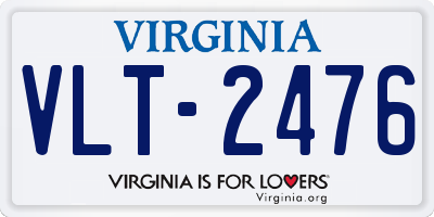 VA license plate VLT2476
