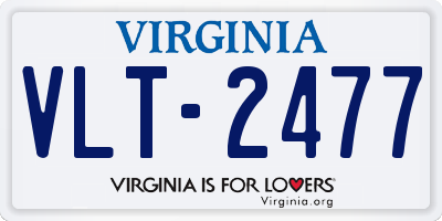 VA license plate VLT2477