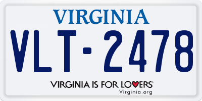 VA license plate VLT2478