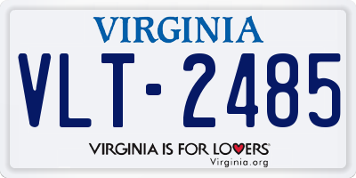 VA license plate VLT2485