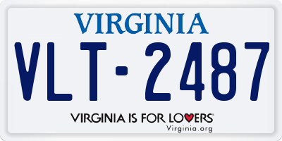 VA license plate VLT2487