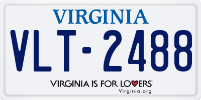 VA license plate VLT2488