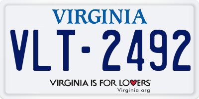VA license plate VLT2492