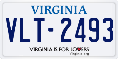 VA license plate VLT2493