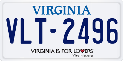 VA license plate VLT2496