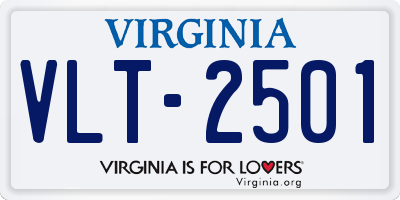 VA license plate VLT2501