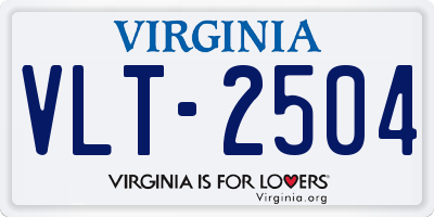 VA license plate VLT2504