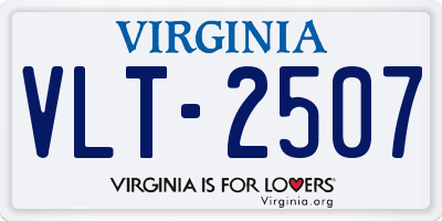 VA license plate VLT2507
