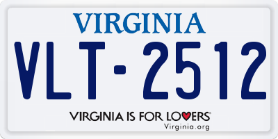 VA license plate VLT2512