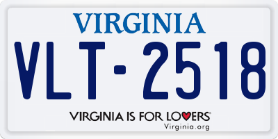 VA license plate VLT2518