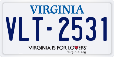 VA license plate VLT2531
