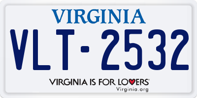 VA license plate VLT2532