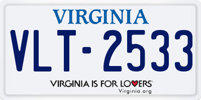 VA license plate VLT2533