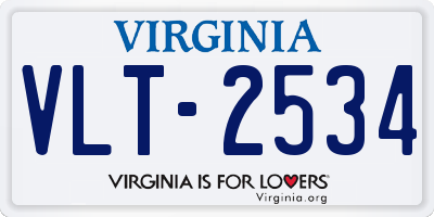 VA license plate VLT2534
