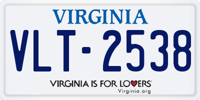 VA license plate VLT2538