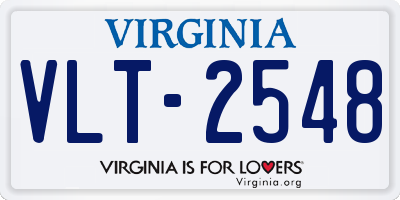 VA license plate VLT2548