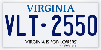 VA license plate VLT2550