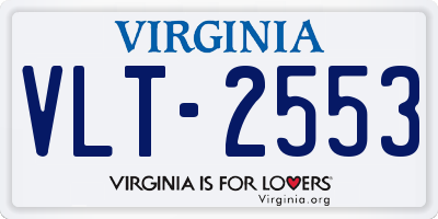 VA license plate VLT2553