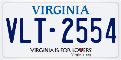 VA license plate VLT2554