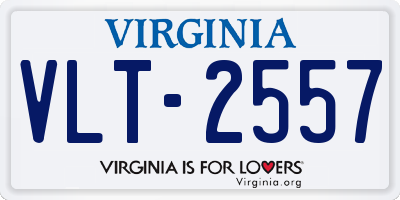 VA license plate VLT2557
