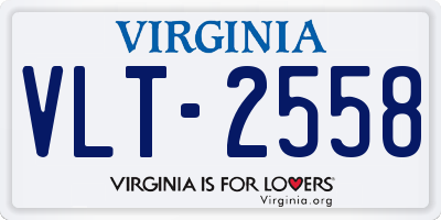 VA license plate VLT2558
