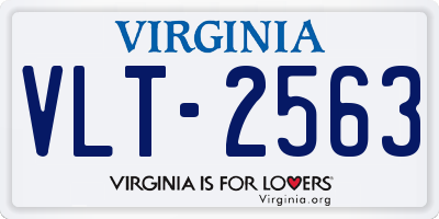 VA license plate VLT2563