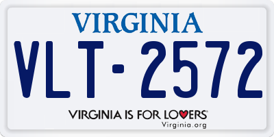 VA license plate VLT2572