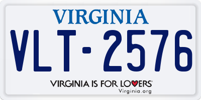 VA license plate VLT2576