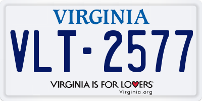 VA license plate VLT2577