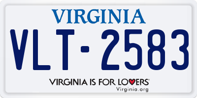 VA license plate VLT2583