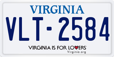 VA license plate VLT2584