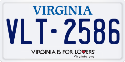 VA license plate VLT2586