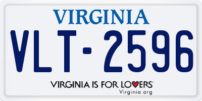 VA license plate VLT2596