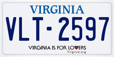 VA license plate VLT2597