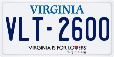 VA license plate VLT2600