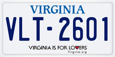VA license plate VLT2601