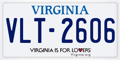 VA license plate VLT2606