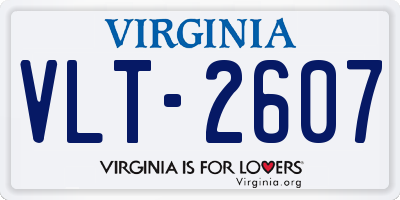 VA license plate VLT2607