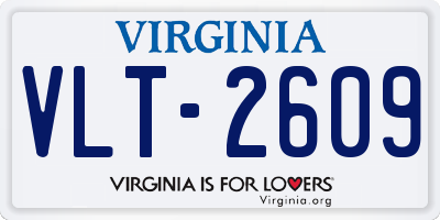VA license plate VLT2609