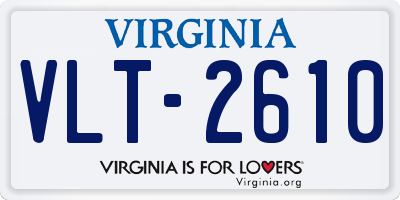 VA license plate VLT2610