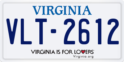 VA license plate VLT2612