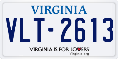 VA license plate VLT2613
