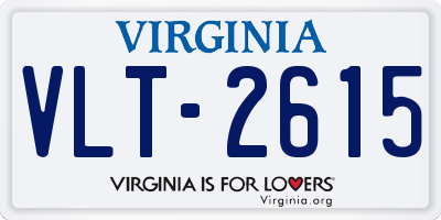 VA license plate VLT2615